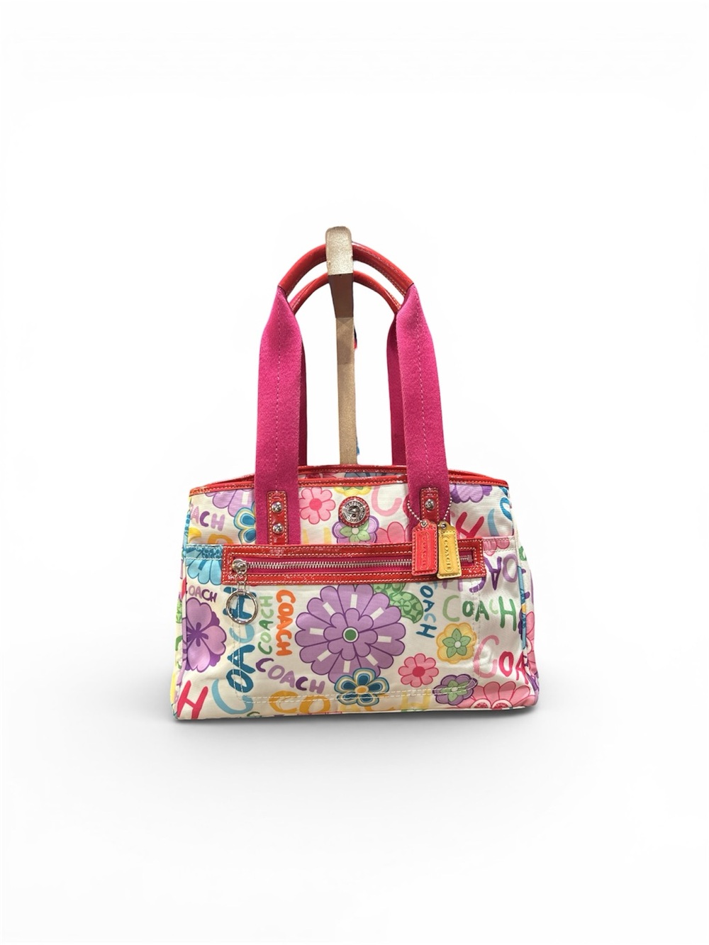 Coach Daisy Multicolor Floral Nylon Tote - Picture 2 of 11